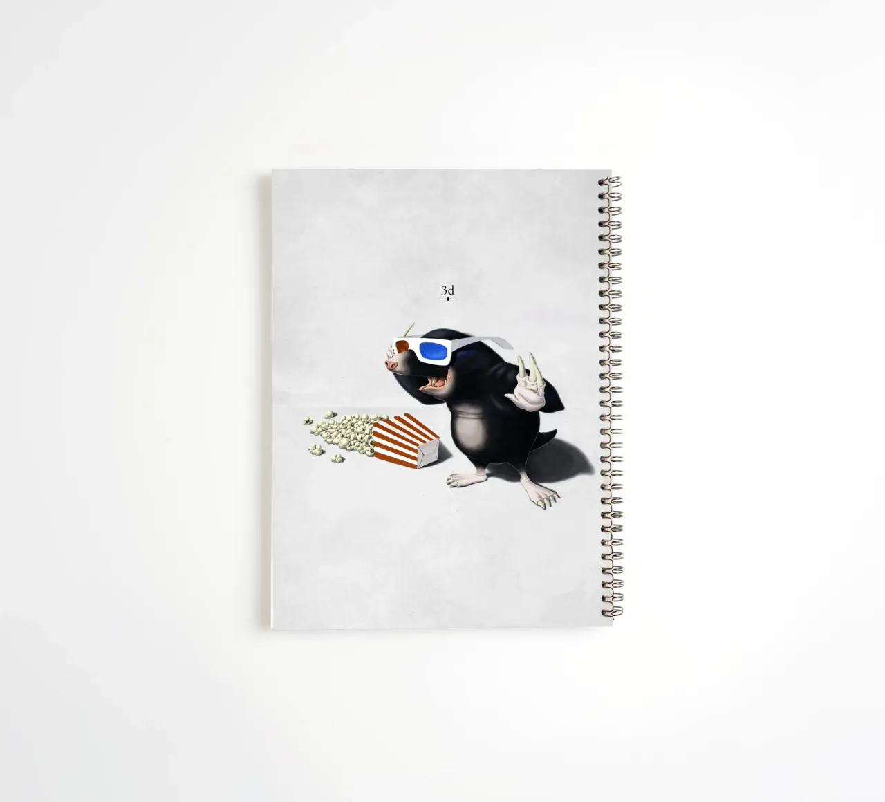 3D (Titled) spiral notebook by Rob Art | Illustration