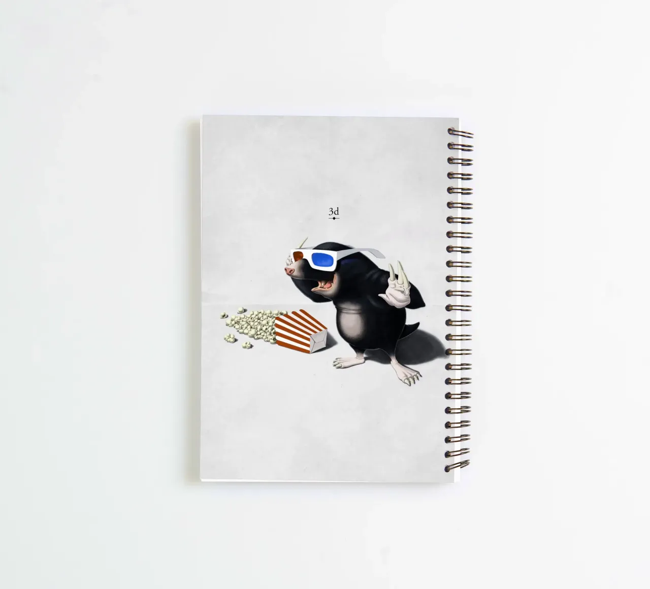 3D (Titled) spiral notebook by Rob Art | Illustration