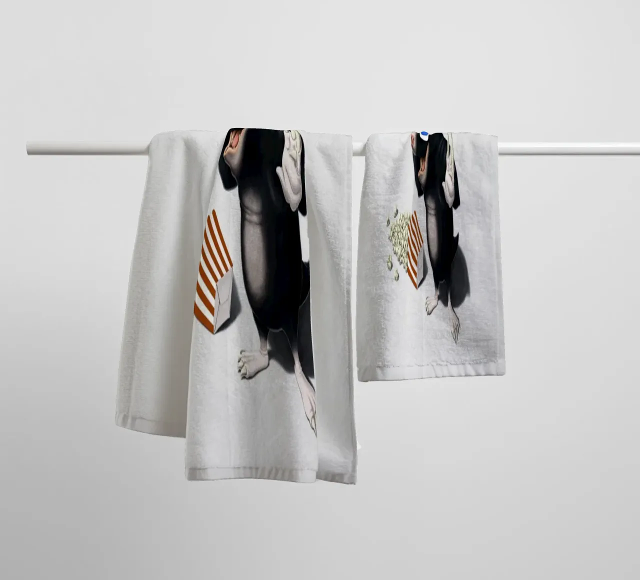 3D (Titled) asciugamano da bagno da Rob Art | Illustration
