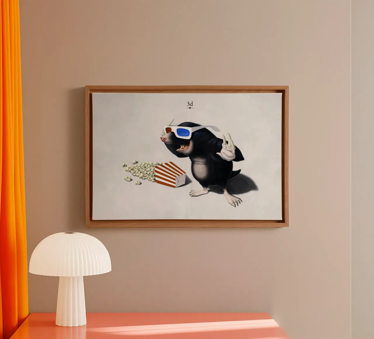 3D (Titled) tela con Cornice a cassetta da Rob Art | Illustration