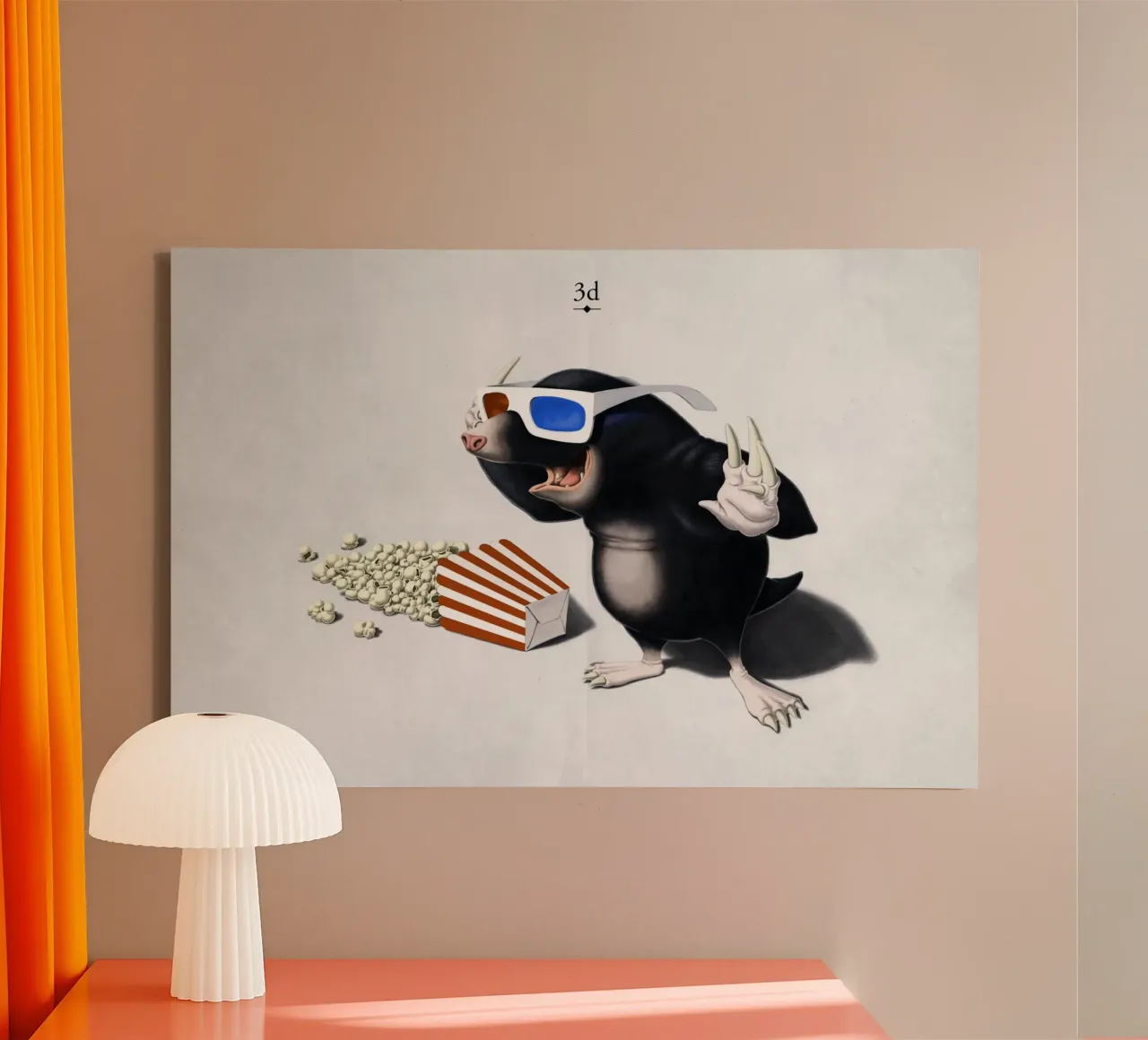 3D (Titled) tela con Cornice a cassetta da Rob Art | Illustration
