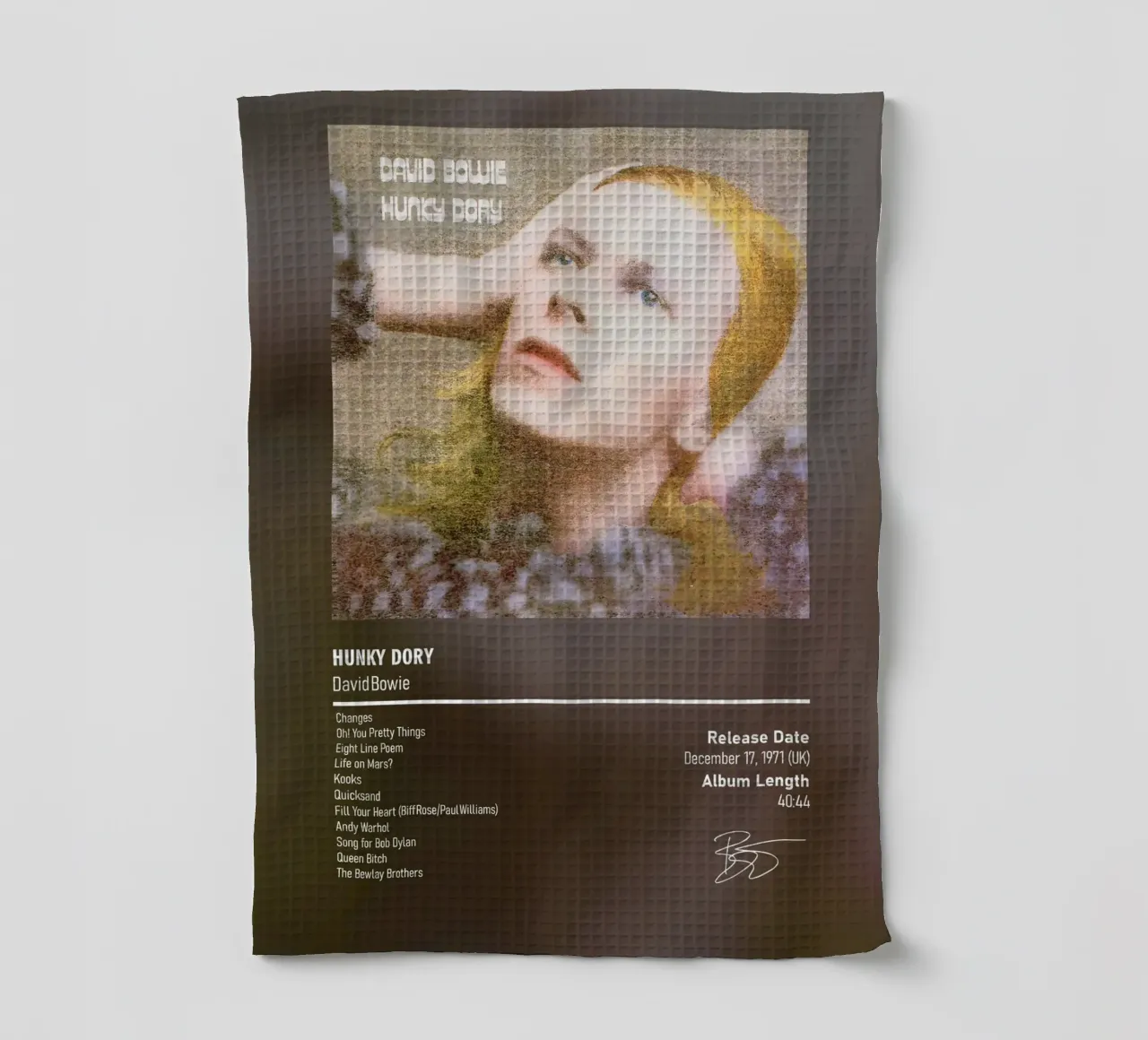 Hunky Dory By David Bowie torchon de DGUnder
