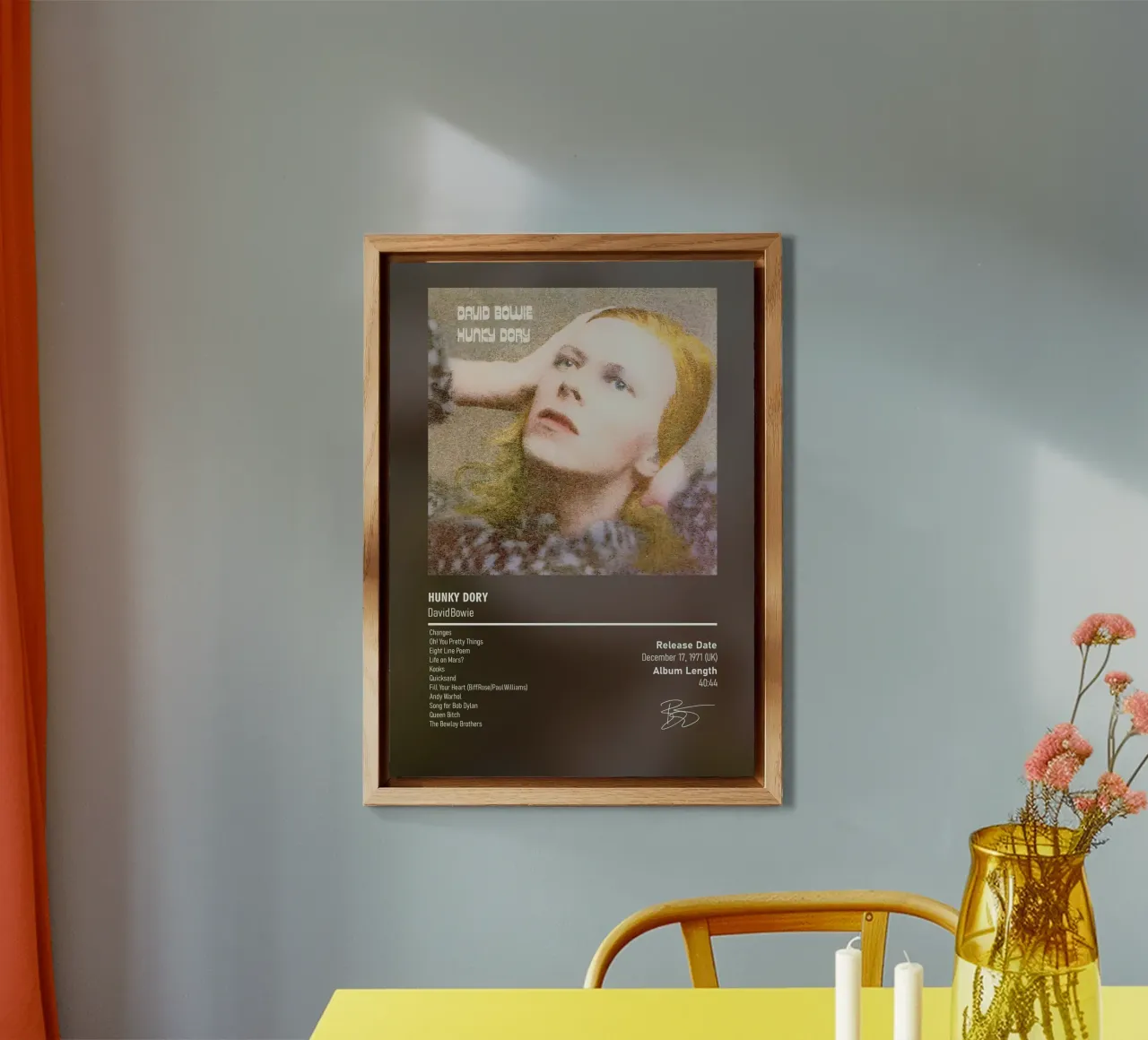 Hunky Dory By David Bowie alluminio dibond da DGUnder