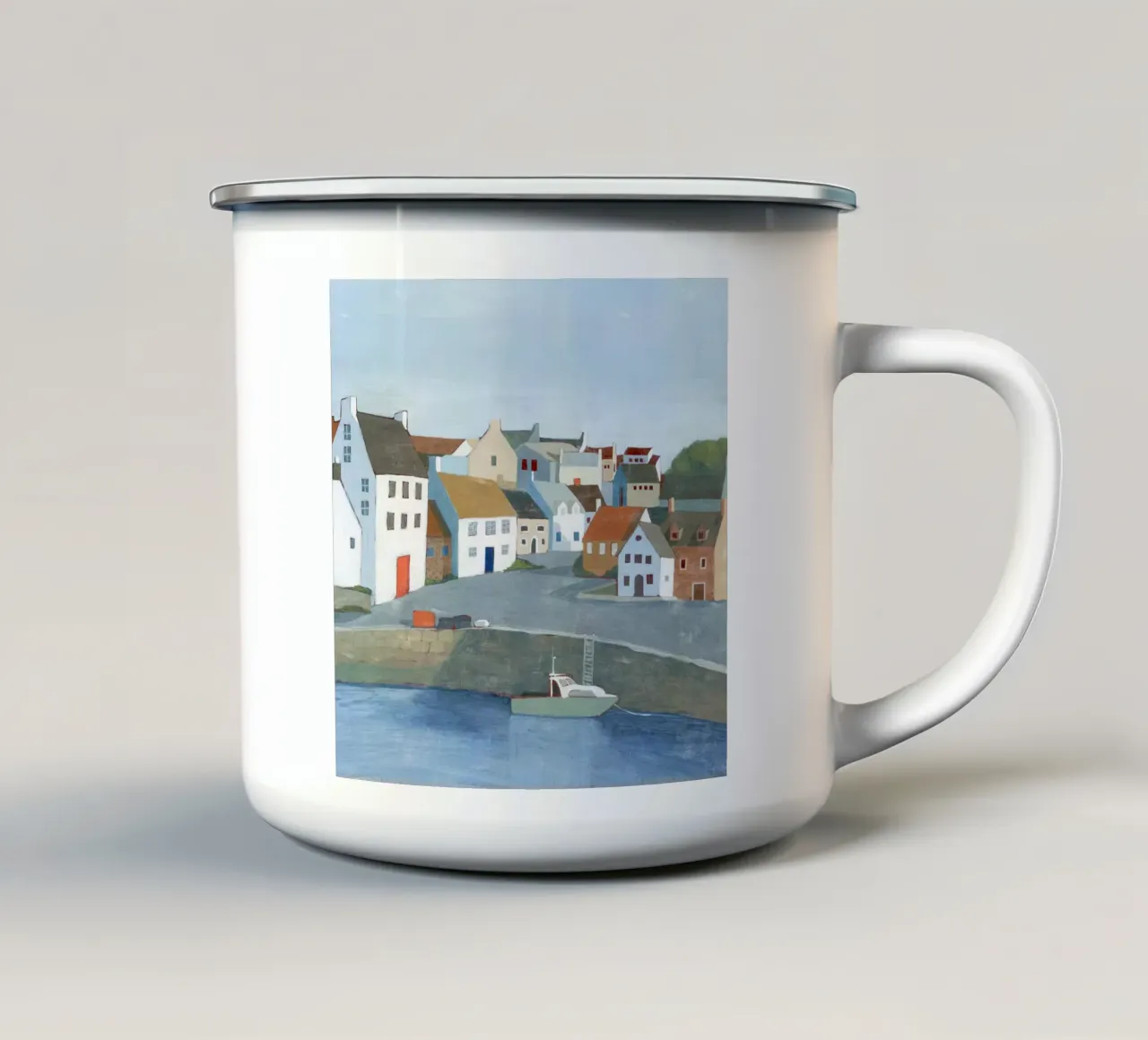 Vecchia città di mare I - Grace Popp tazza in smalto da medineprint