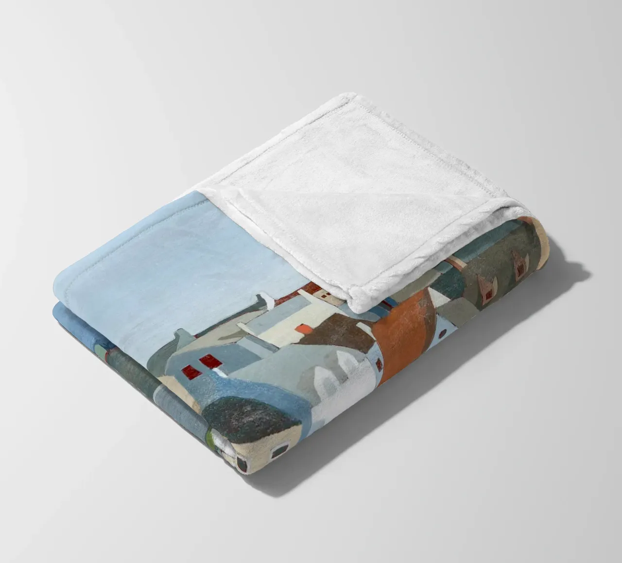 Vecchia città di mare I - Grace Popp coperta in pile da medineprint