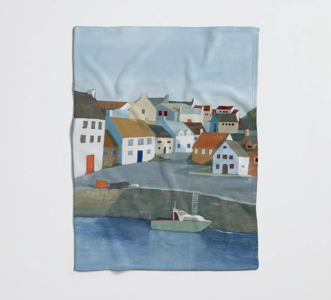 Vecchia città di mare I - Grace Popp coperta in pile da medineprint