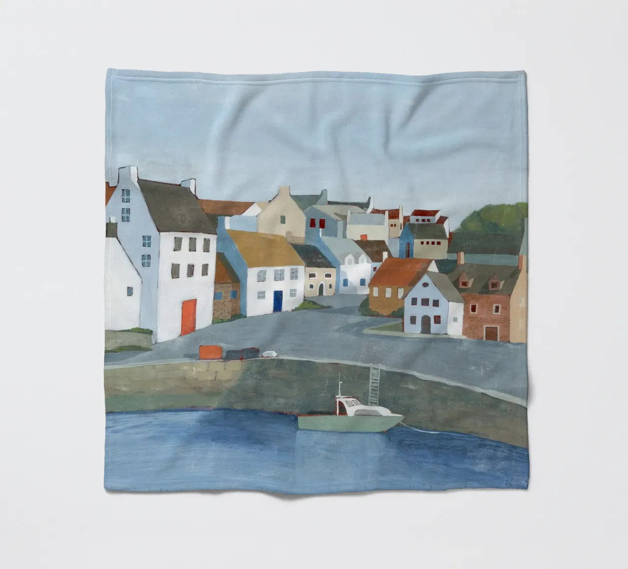 Vecchia città di mare I - Grace Popp coperta in pile da medineprint