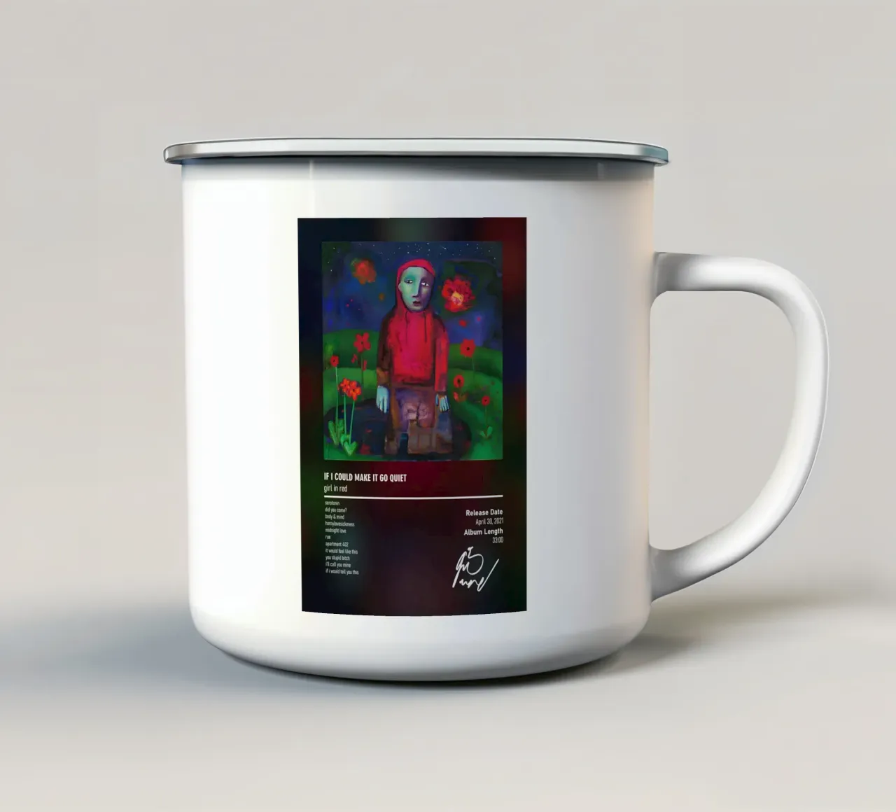 if i could make it go quiet (2021) by girl in red Emaille Tasse von DGUnder