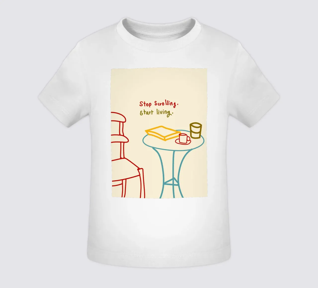 Smettere di scorrere, iniziare a vivere maglietta neonato da Kintsugi99