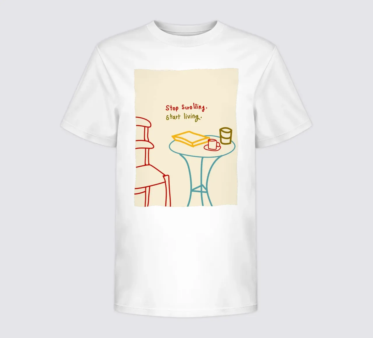 Smettere di scorrere, iniziare a vivere t-shirt bambini da Kintsugi99