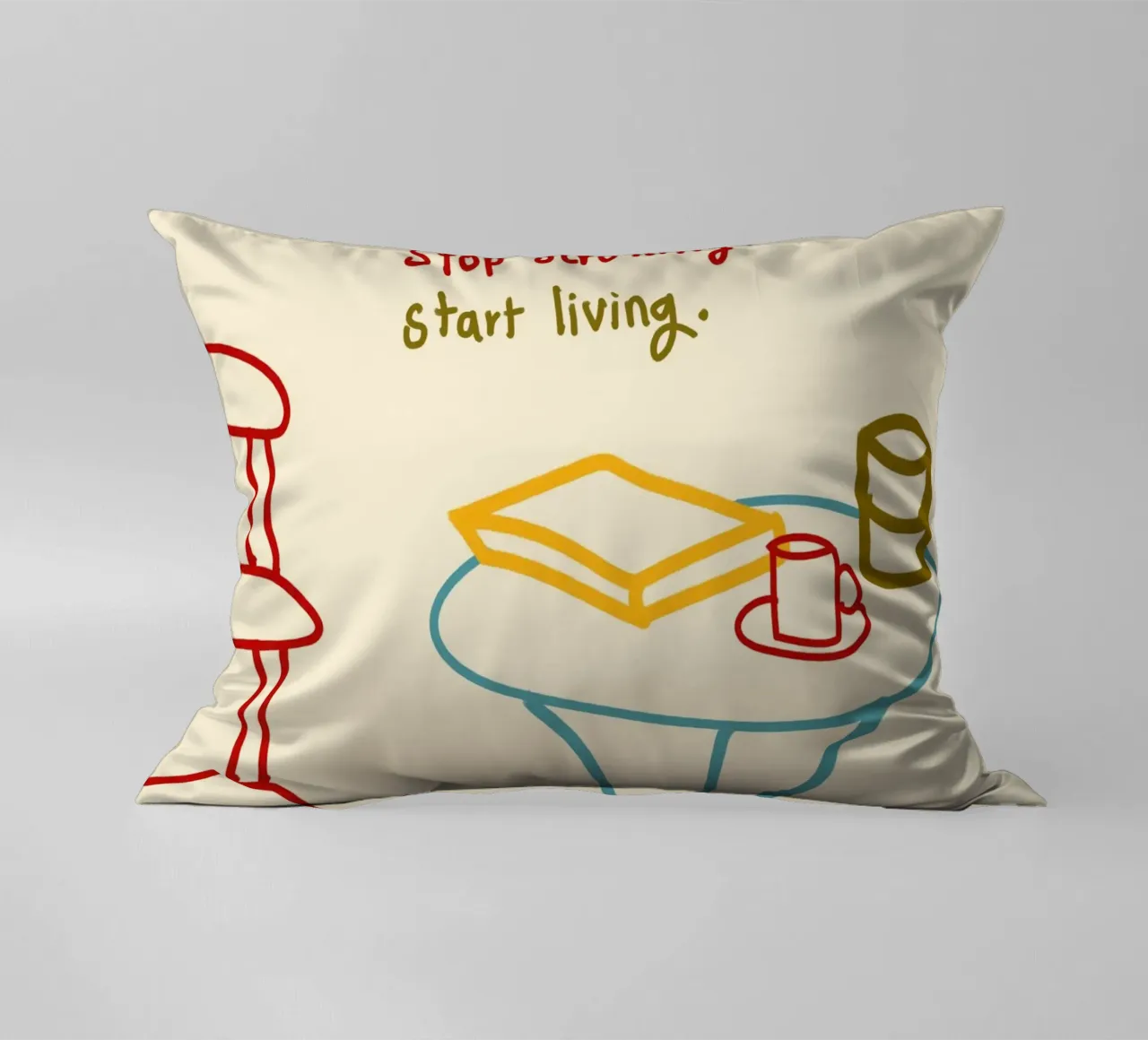 Smettere di scorrere, iniziare a vivere cuscino da Kintsugi99