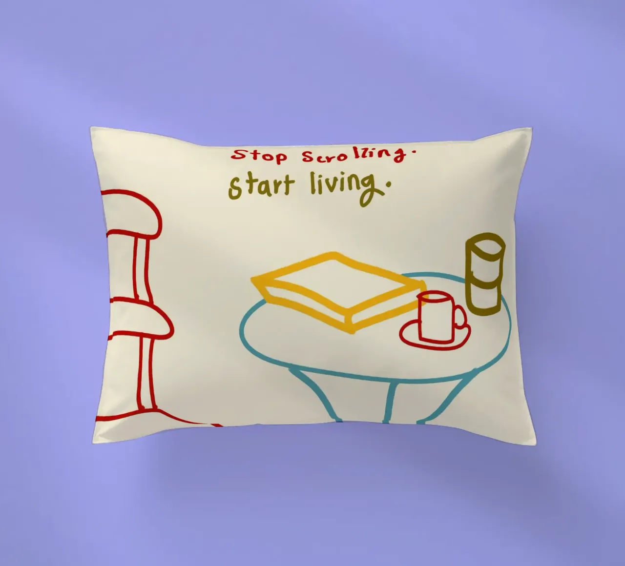 Smettere di scorrere, iniziare a vivere cuscino da Kintsugi99