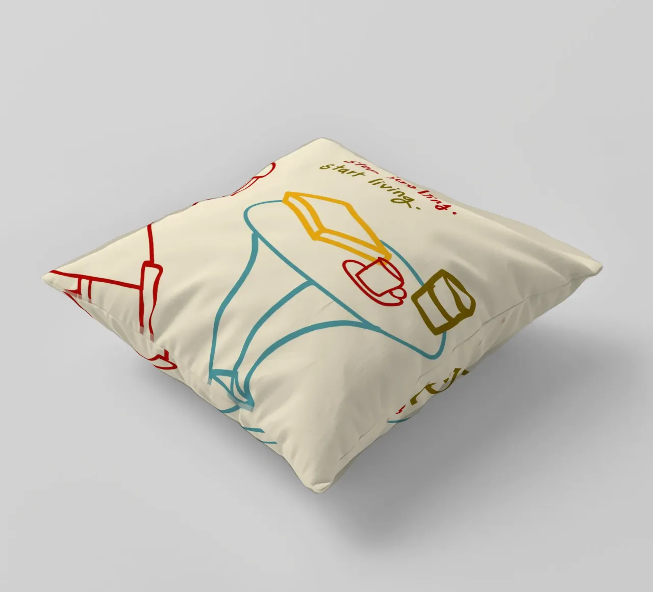 Smettere di scorrere, iniziare a vivere cuscino da Kintsugi99