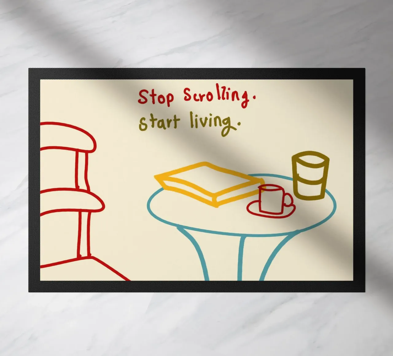 Smettere di scorrere, iniziare a vivere zerbino da Kintsugi99