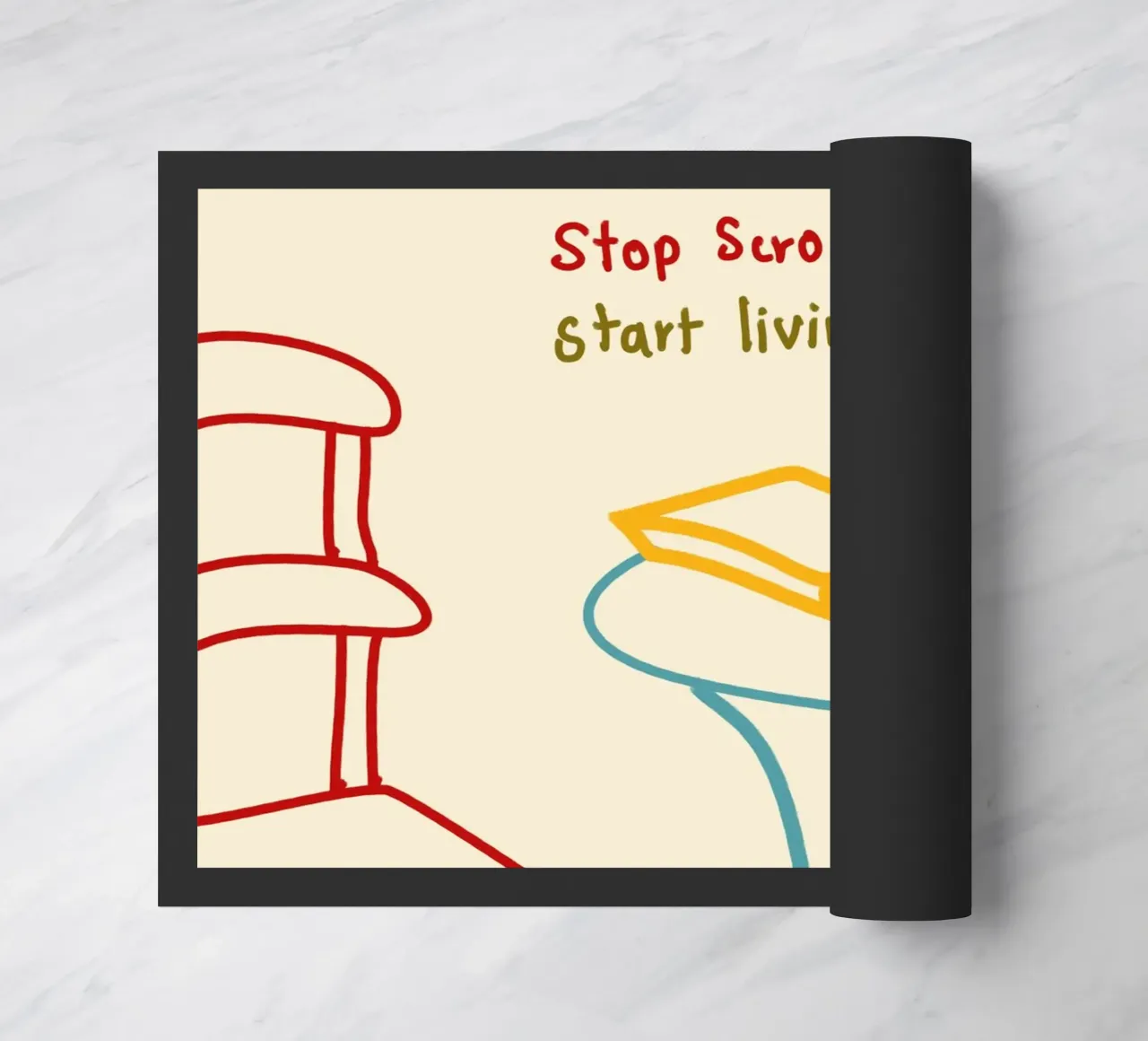 Smettere di scorrere, iniziare a vivere zerbino da Kintsugi99