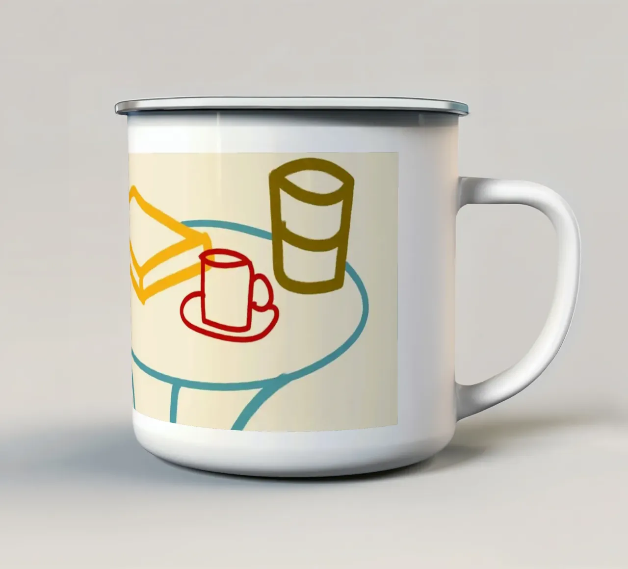 Smettere di scorrere, iniziare a vivere tazza in smalto da Kintsugi99