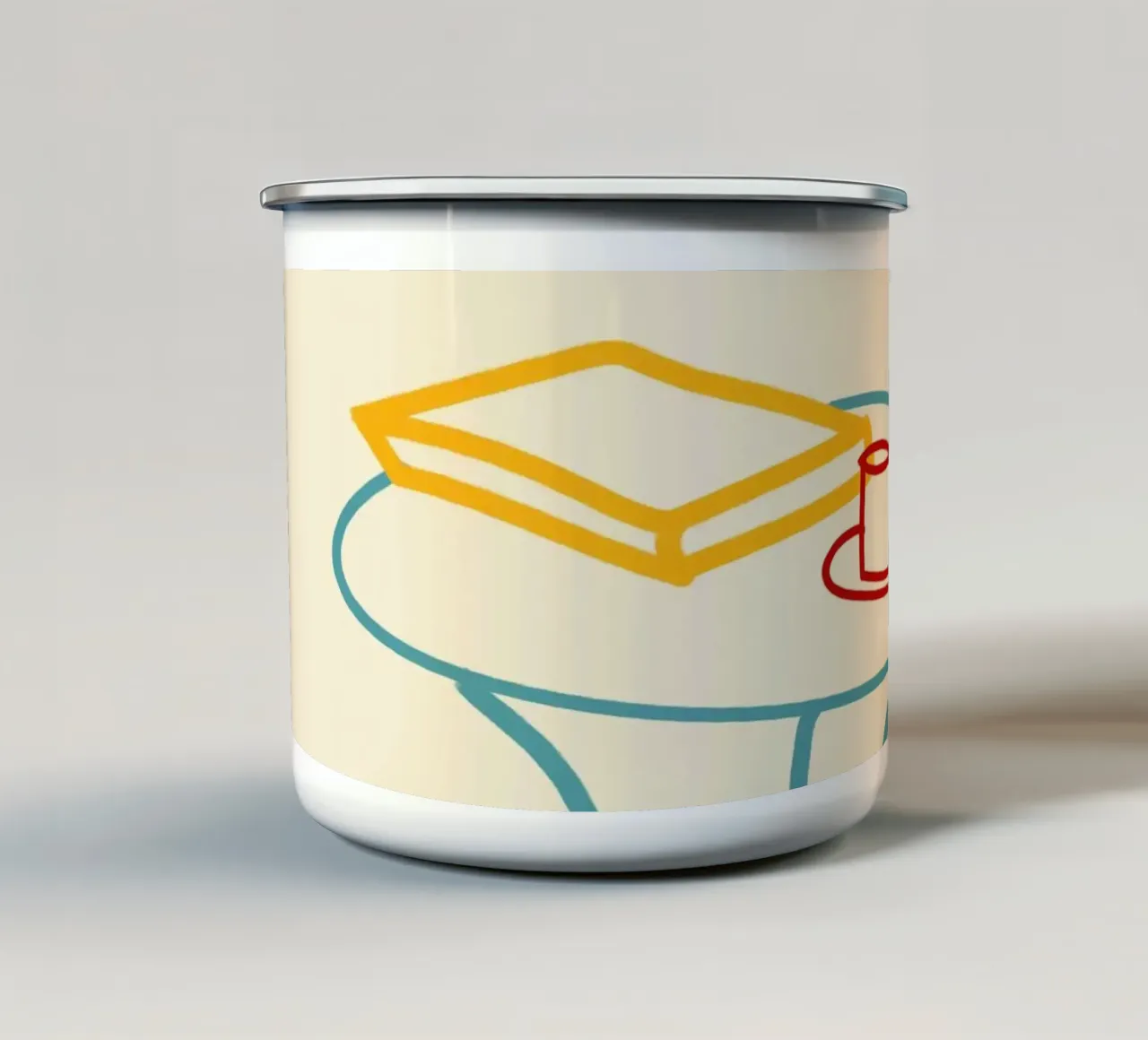 Smettere di scorrere, iniziare a vivere tazza in smalto da Kintsugi99