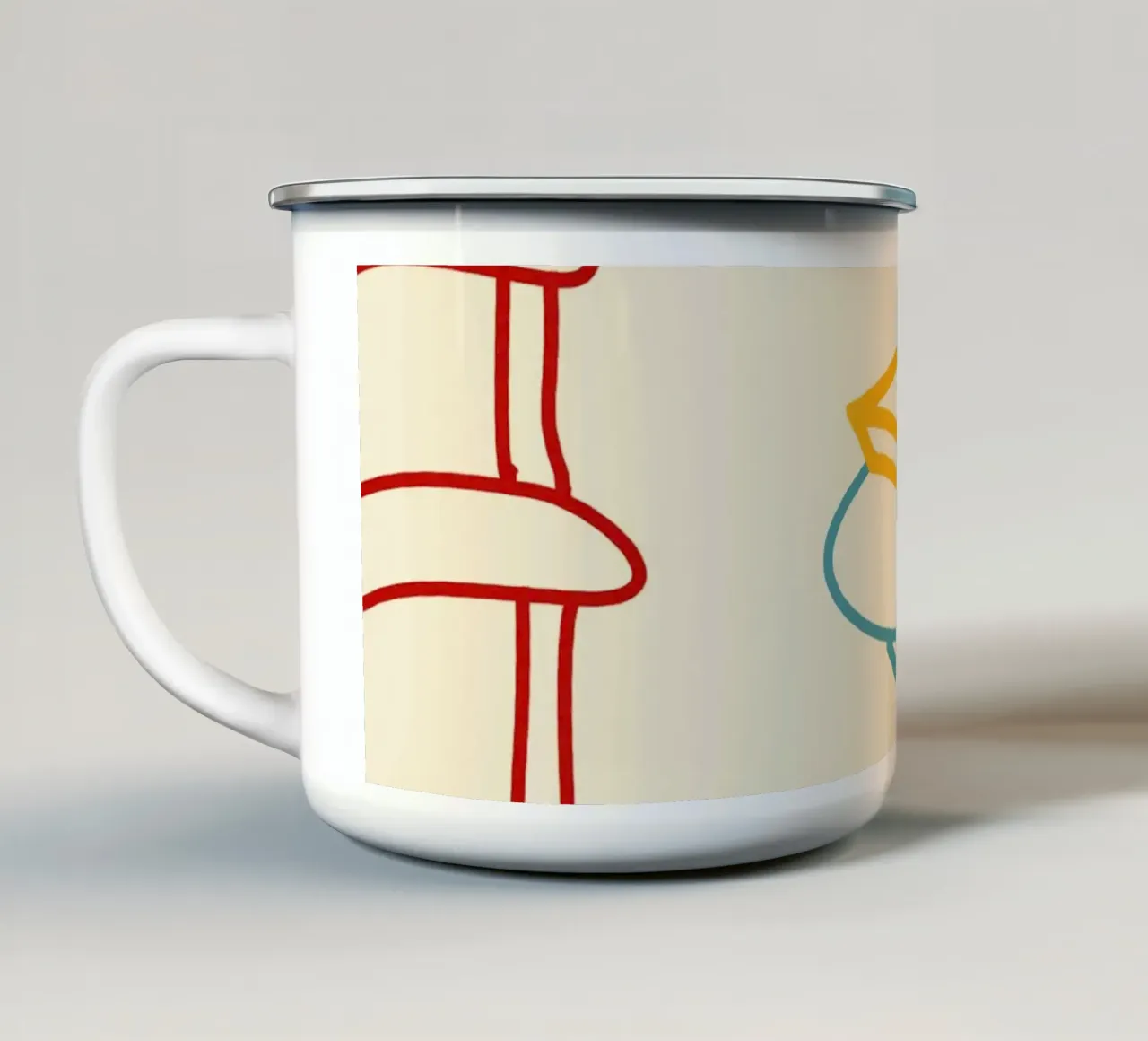 Smettere di scorrere, iniziare a vivere tazza in smalto da Kintsugi99