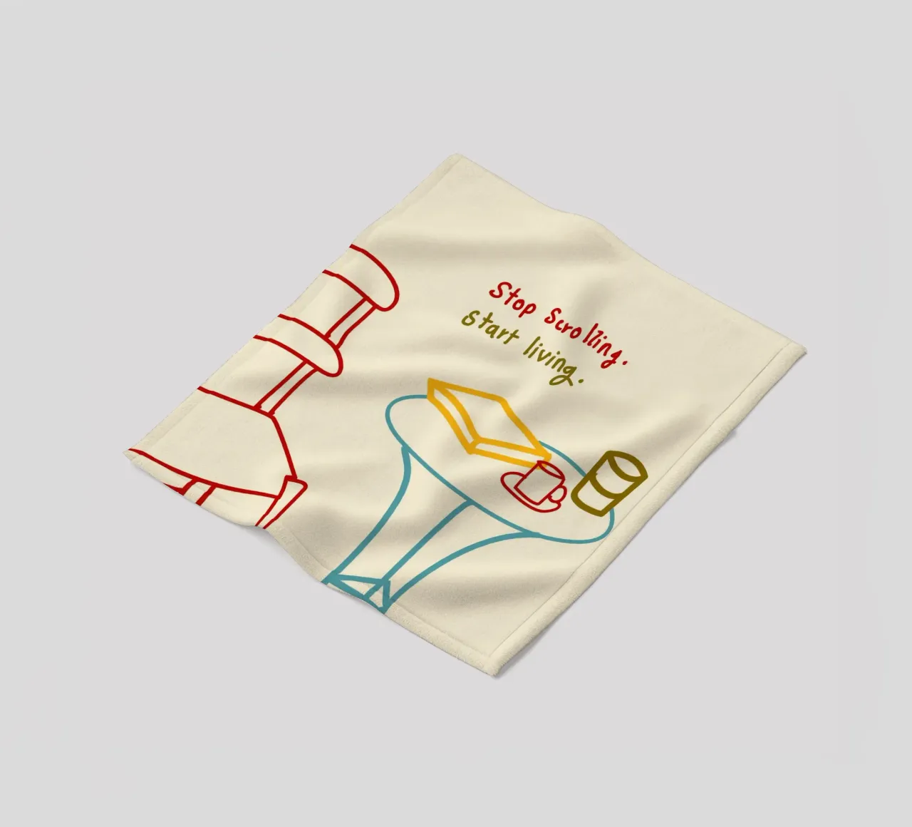 Smettere di scorrere, iniziare a vivere coperta in pile da Kintsugi99