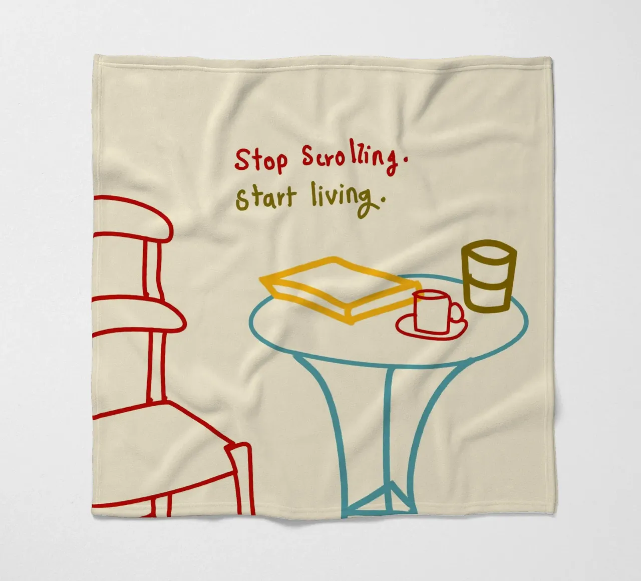 Smettere di scorrere, iniziare a vivere coperta in pile da Kintsugi99