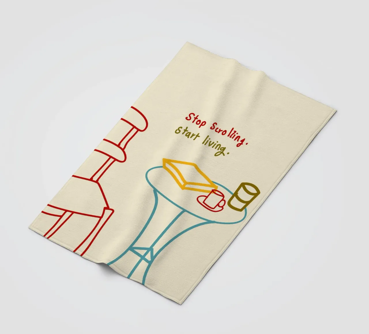 Smettere di scorrere, iniziare a vivere coperta in pile da Kintsugi99