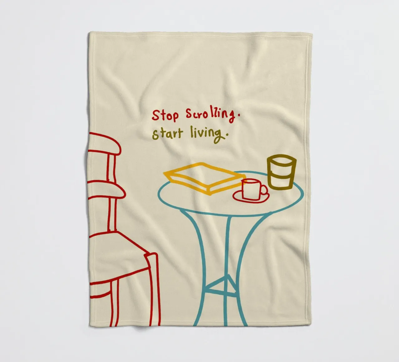 Smettere di scorrere, iniziare a vivere coperta in pile da Kintsugi99