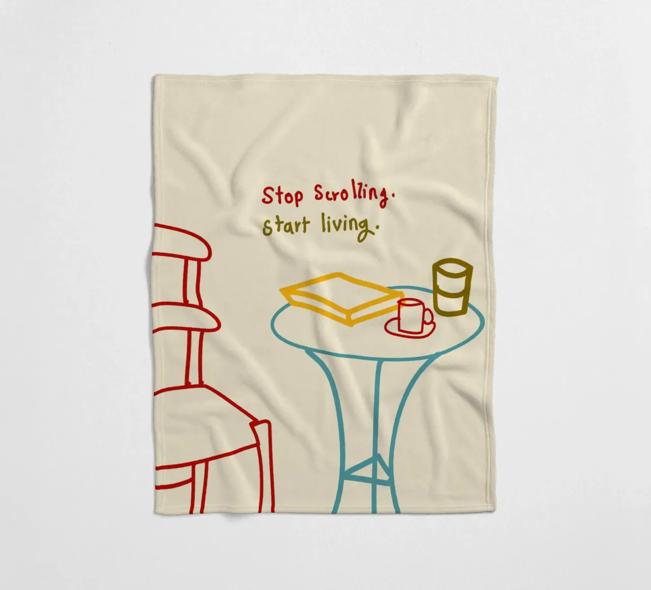 Smettere di scorrere, iniziare a vivere coperta in pile da Kintsugi99