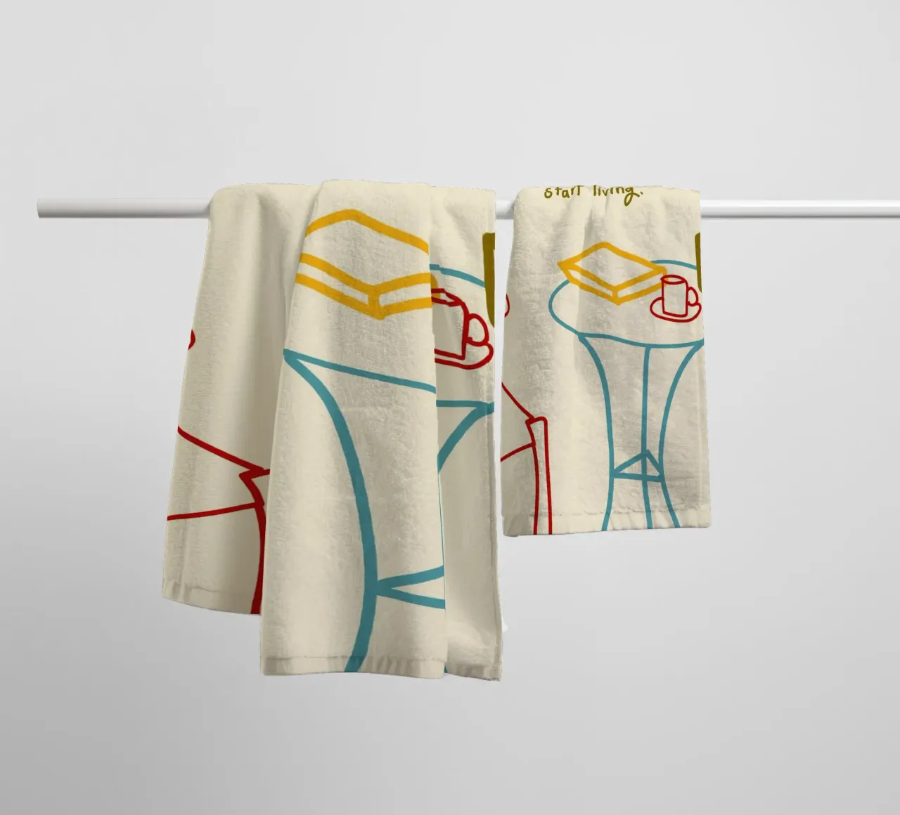 Smettere di scorrere, iniziare a vivere asciugamano da bagno da Kintsugi99