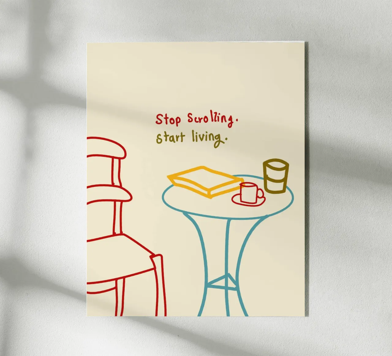 Smettere di scorrere, iniziare a vivere plexiglass da Kintsugi99