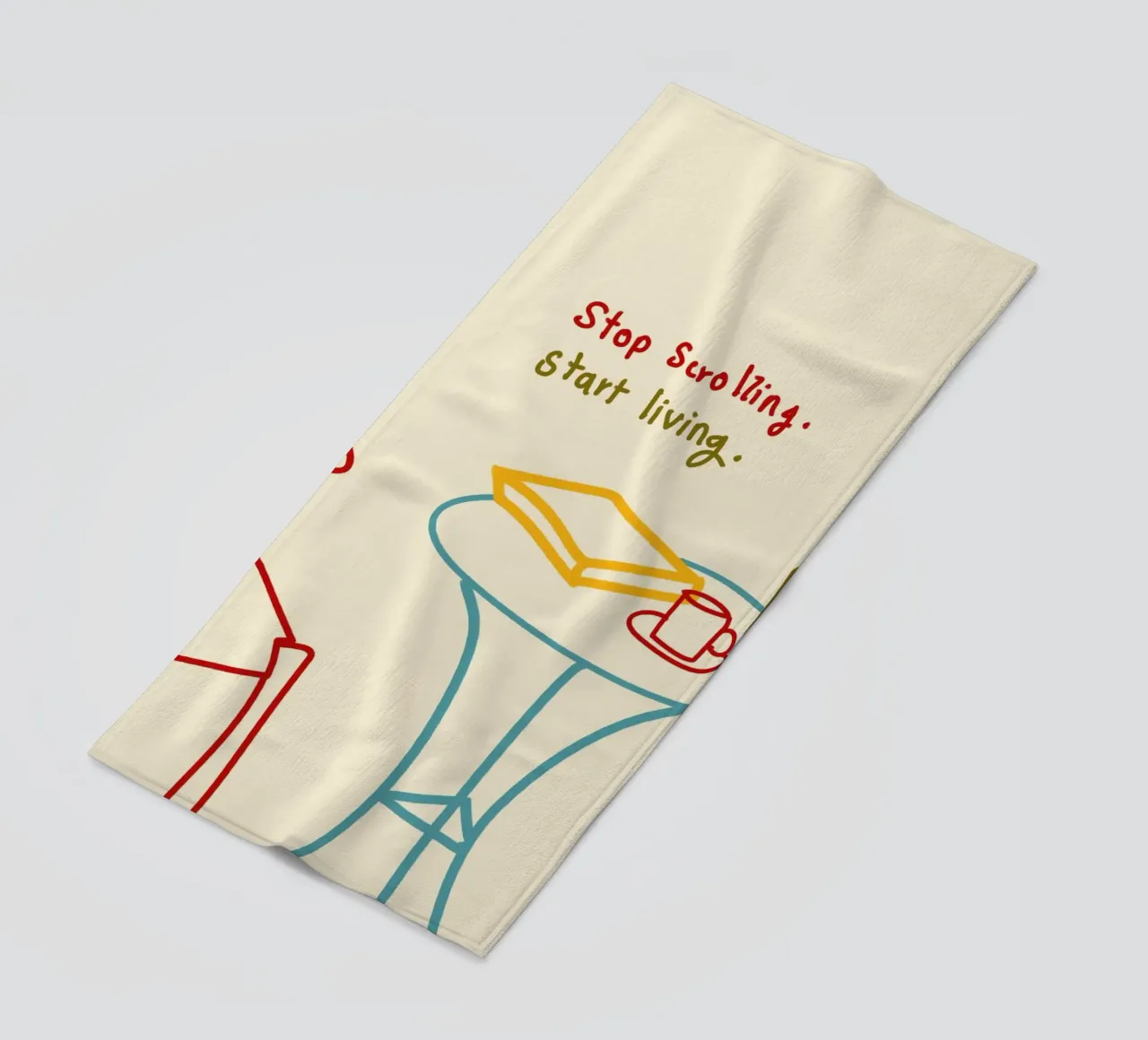 Smettere di scorrere, iniziare a vivere telo mare da Kintsugi99