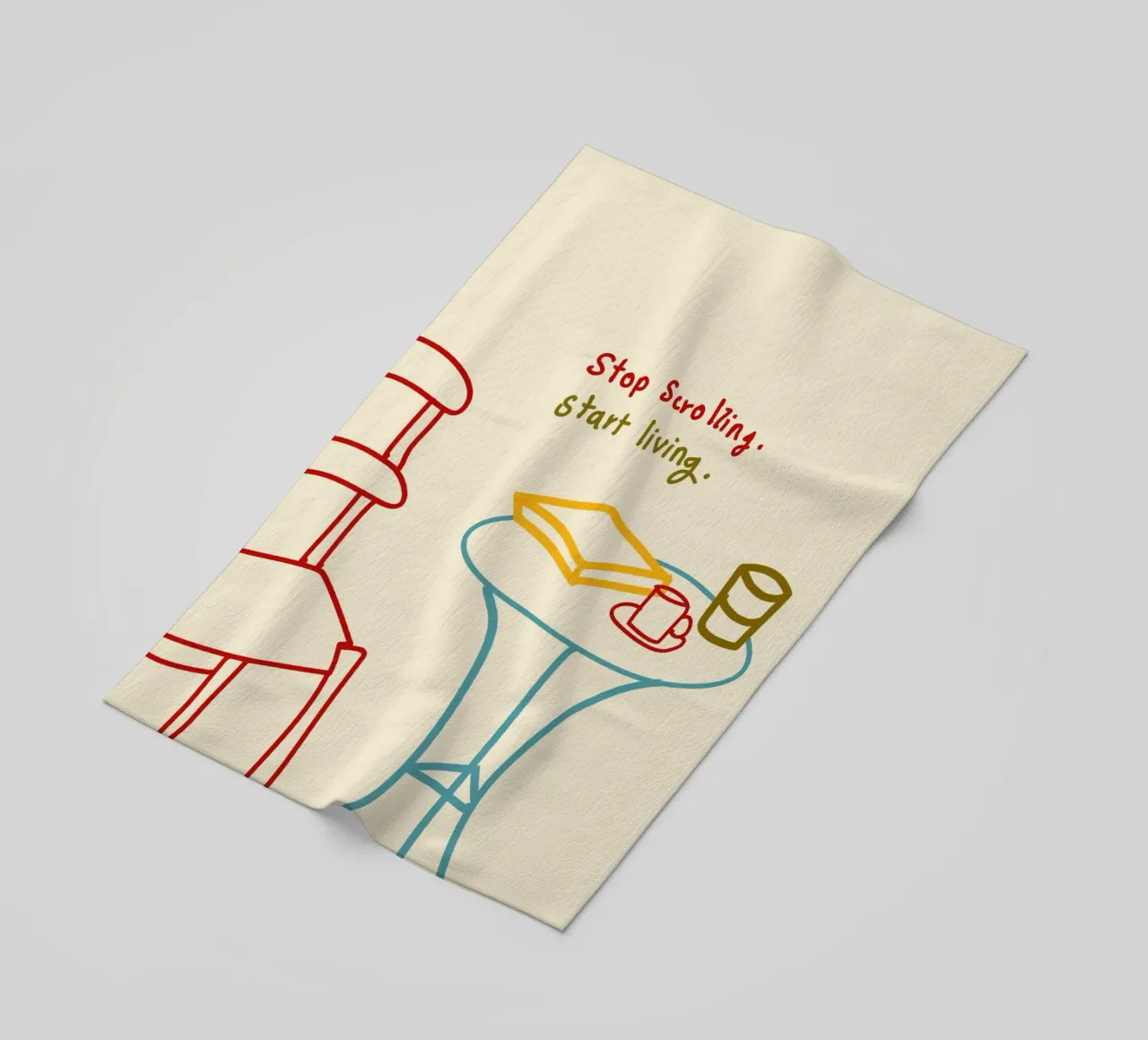 Smettere di scorrere, iniziare a vivere telo mare da Kintsugi99