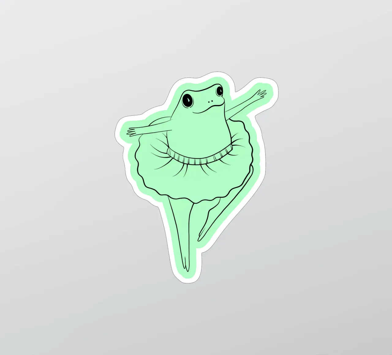 dancing frog sticker by Sticker King