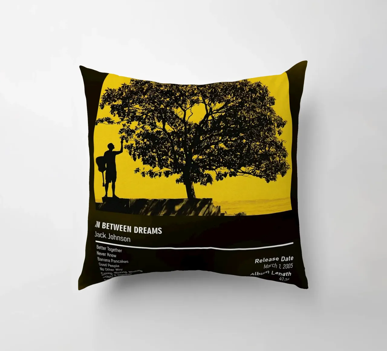 In Between Dreams (2005) by Jack Johnson cuscino da DGUnder