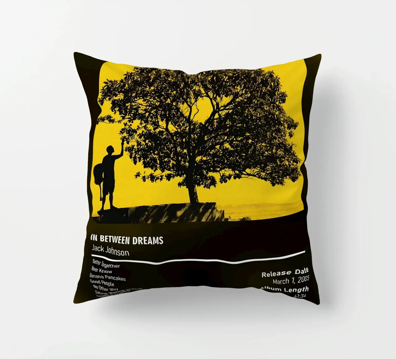 In Between Dreams (2005) by Jack Johnson cuscino da DGUnder