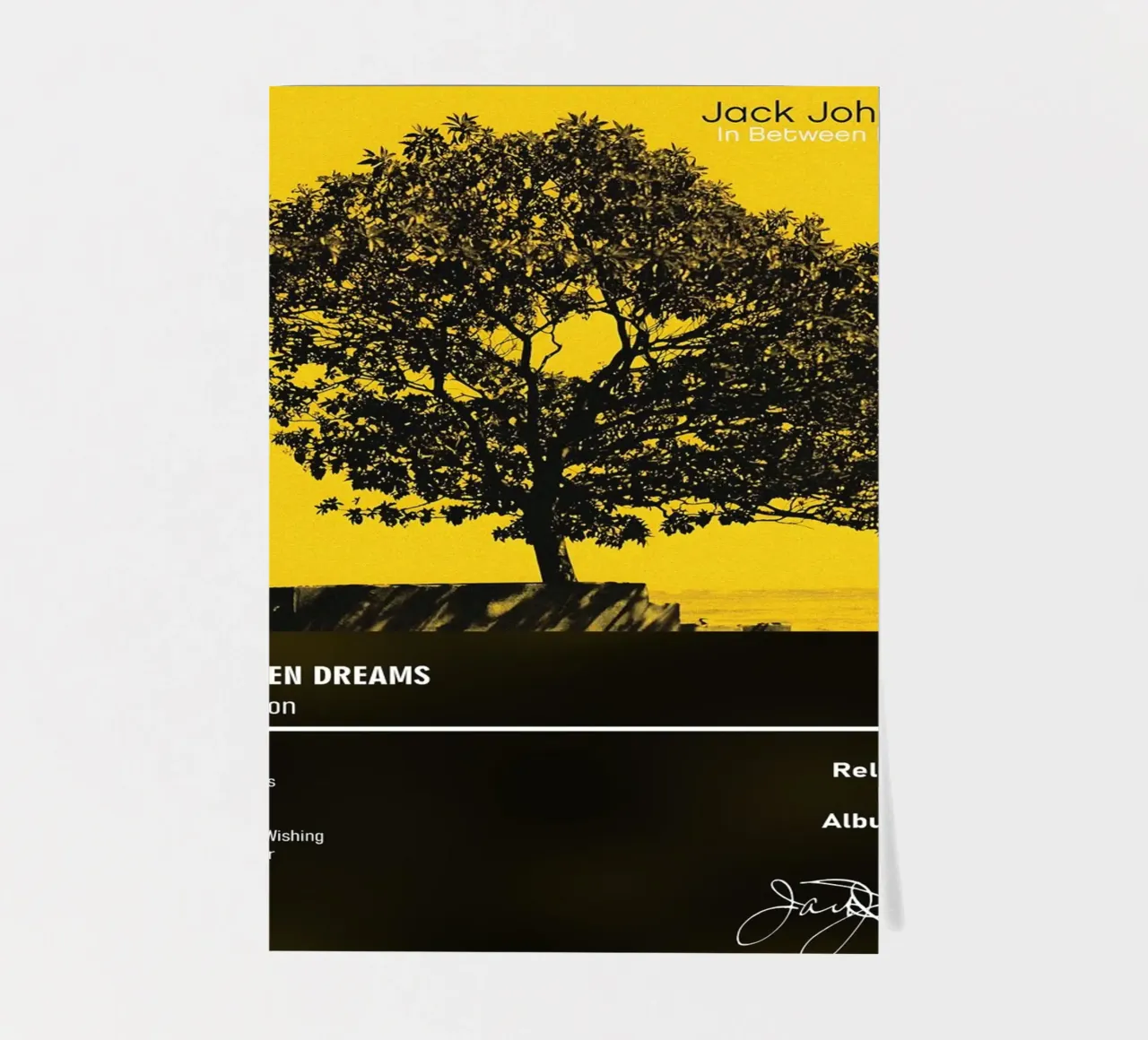 In Between Dreams (2005) by Jack Johnson foglio adesivo da DGUnder