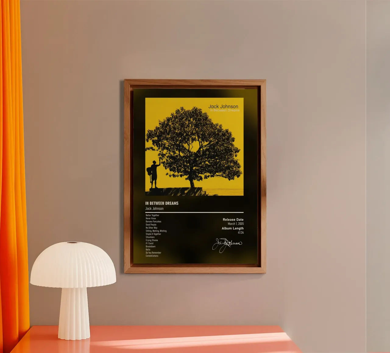 In Between Dreams (2005) by Jack Johnson alluminio dibond da DGUnder