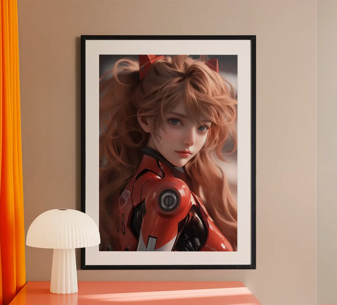 Asuka Langley Soryu Neon Genesis Evangelion carta hahnemühle da Fleur de Lys