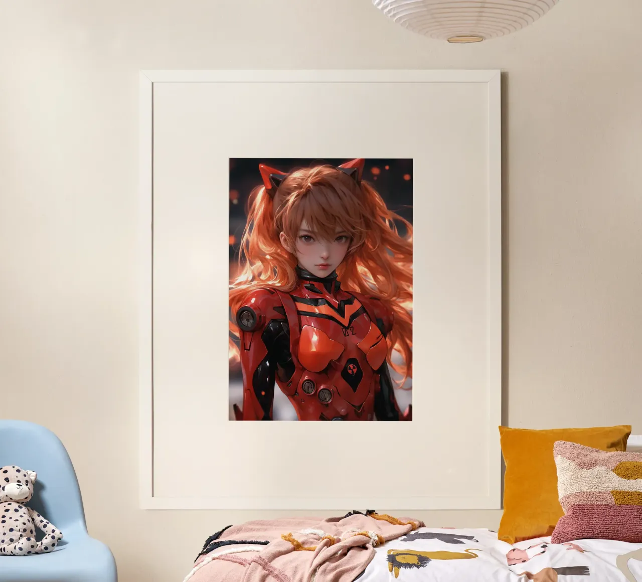 Asuka Langley Soryu Neon Genesis Evangelion carta hahnemühle da Fleur de Lys