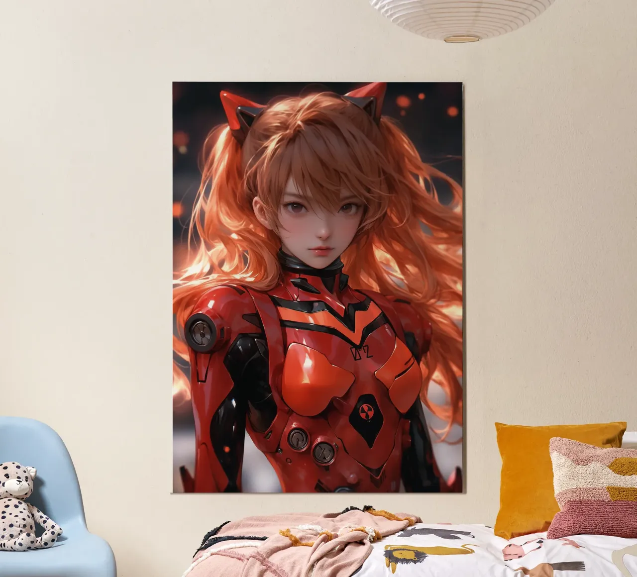 Asuka Langley Soryu Neon Genesis Evangelion carta hahnemühle da Fleur de Lys