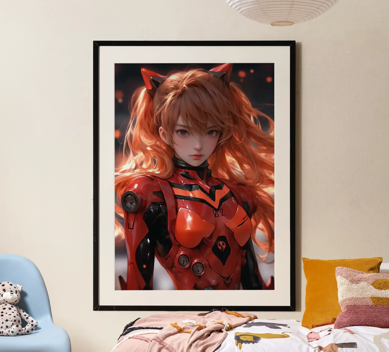 Asuka Langley Soryu Neon Genesis Evangelion carta hahnemühle da Fleur de Lys