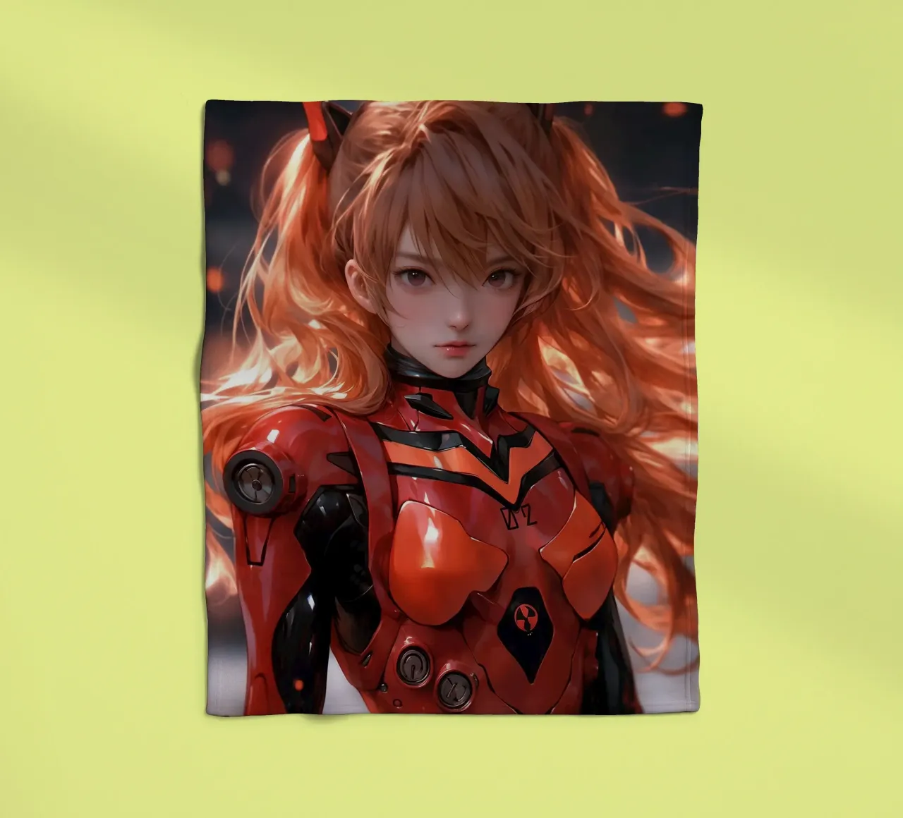 Asuka Langley Soryu Neon Genesis Evangelion Fleecedecke von Fleur de Lys