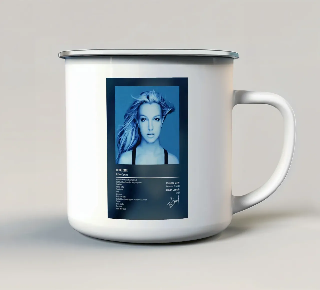 In the Zone (2003) by Britney Spears tazza in smalto da DGUnder
