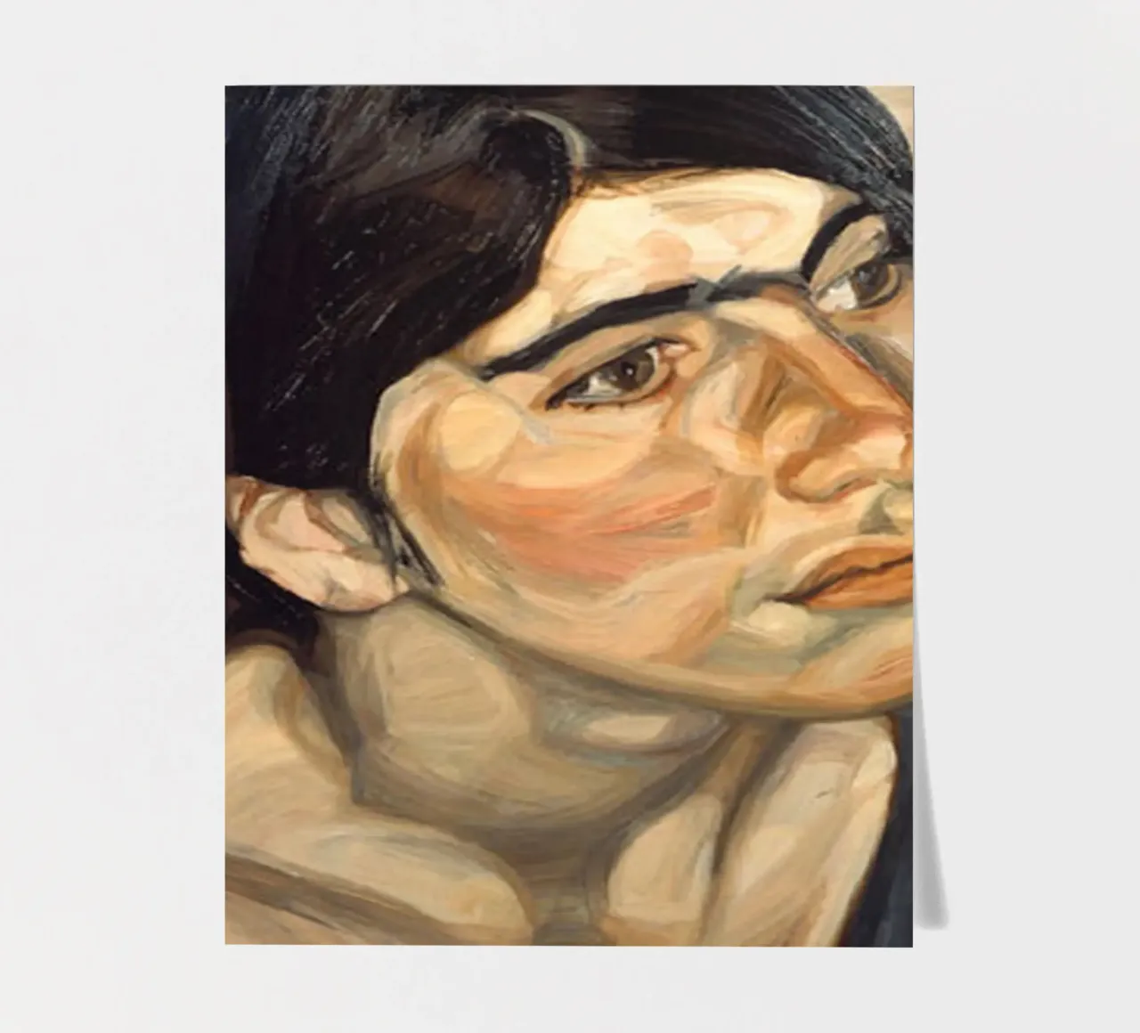 Annie, 1962 - Lucien Freud sticker sheet by julyebayprint