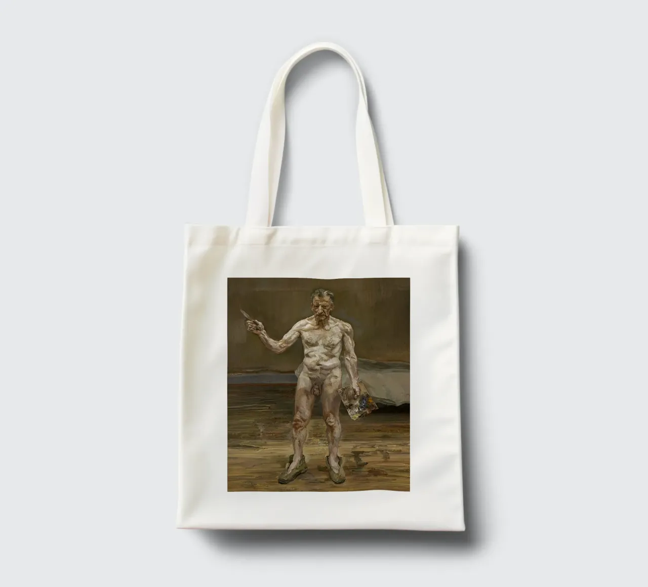 Lucien Freud - Self Portrait tote bag by julyebayprint