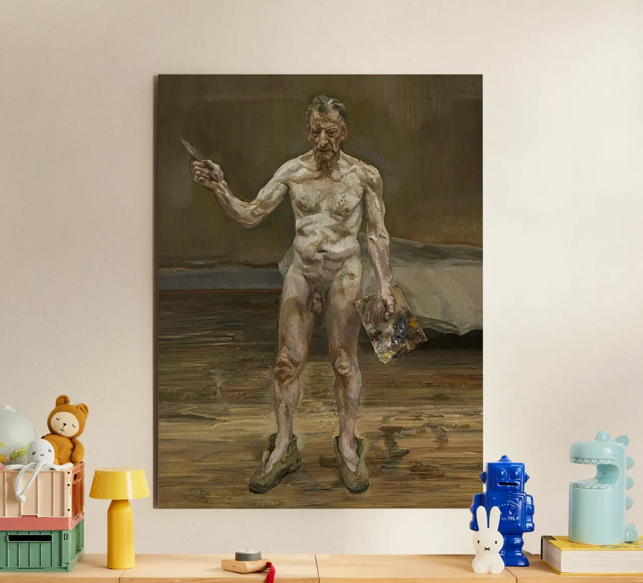 Lucien Freud - Selbstporträt Alu-Dibond von julyebayprint