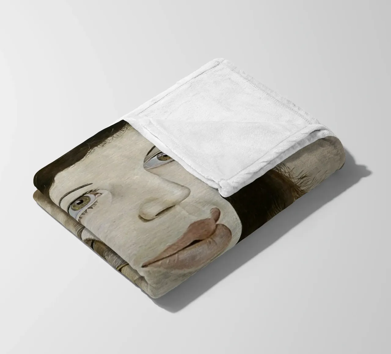 Mädchen mit einem Kätzchen - Lucian Freud Fleecedecke von julyebayprint