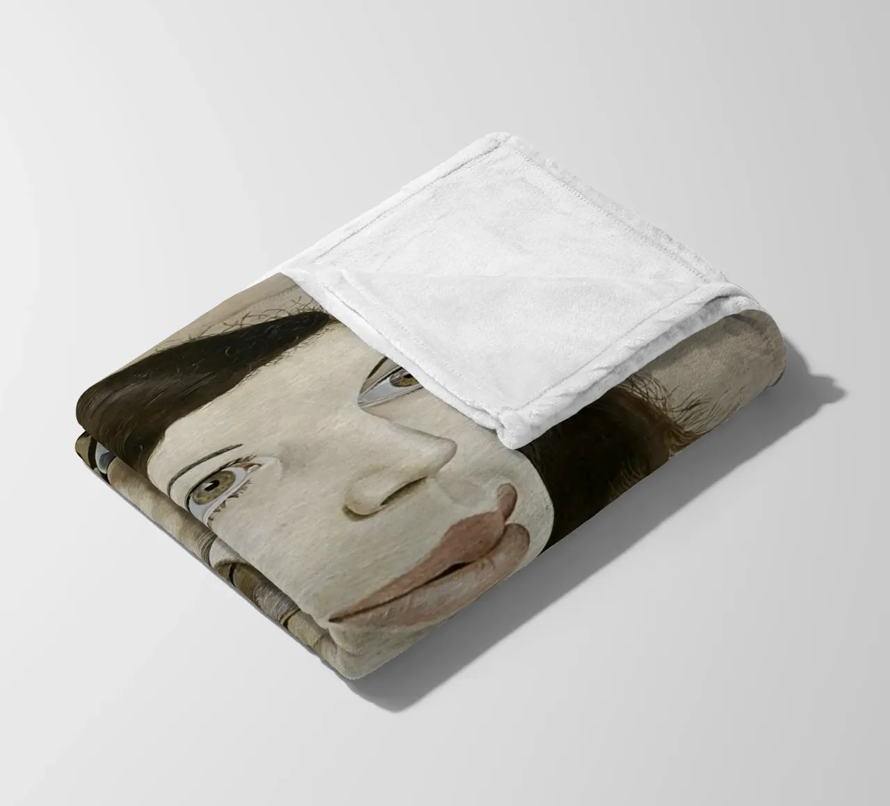Mädchen mit einem Kätzchen - Lucian Freud Fleecedecke von julyebayprint