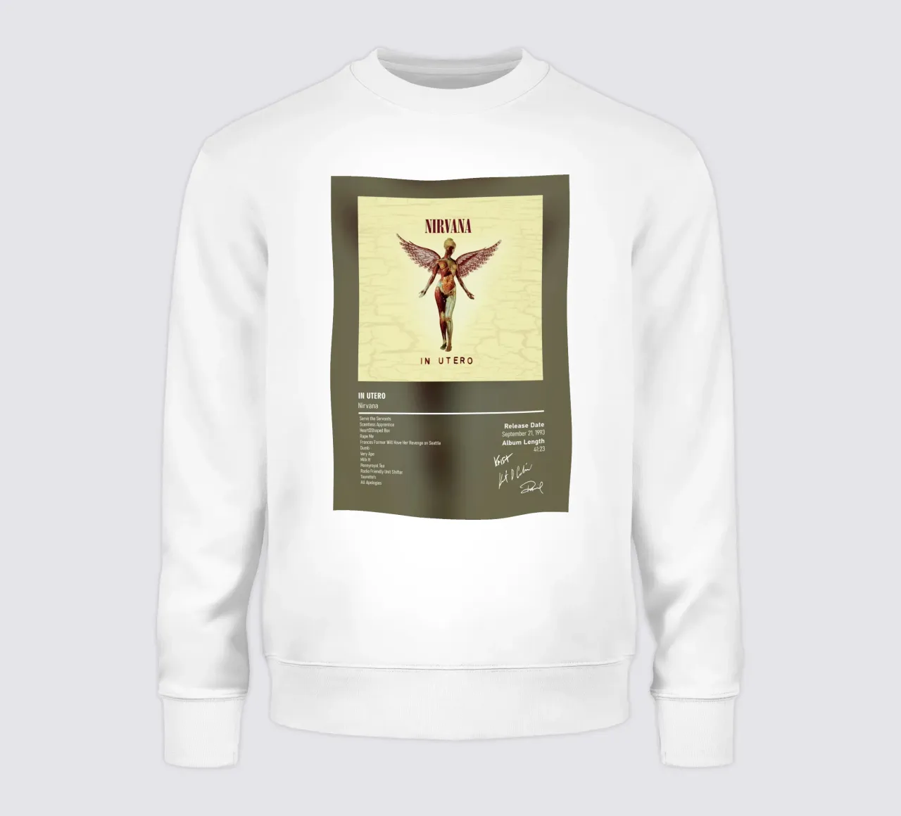 In Utero (1993) by Nirvana felpa da DGUnder
