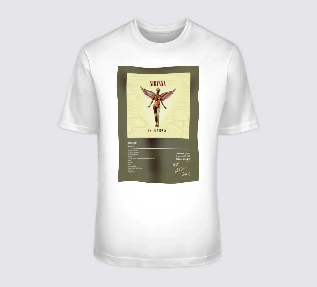 In Utero (1993) by Nirvana t-shirt da DGUnder