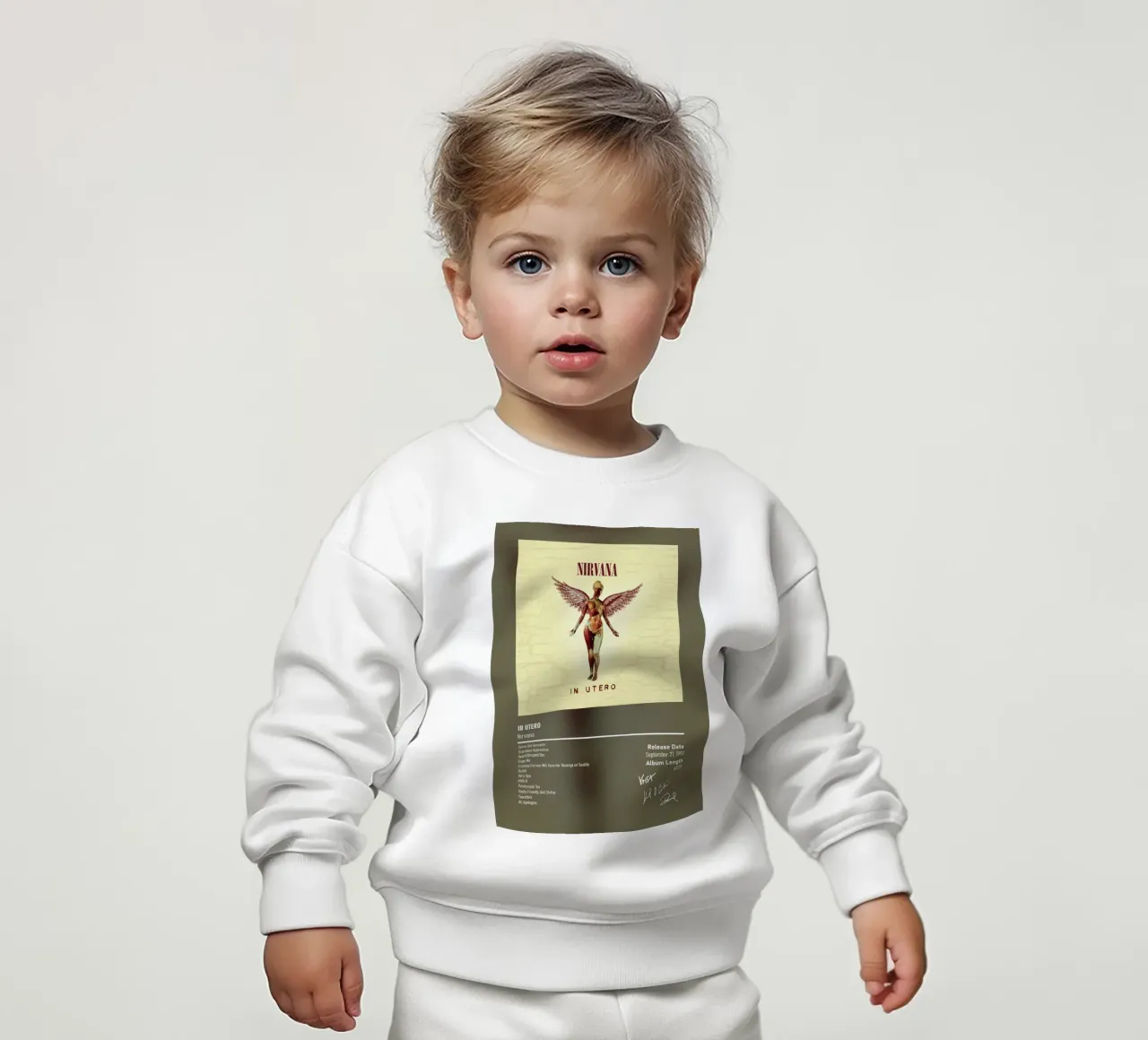 In Utero (1993) by Nirvana felpa neonato da DGUnder